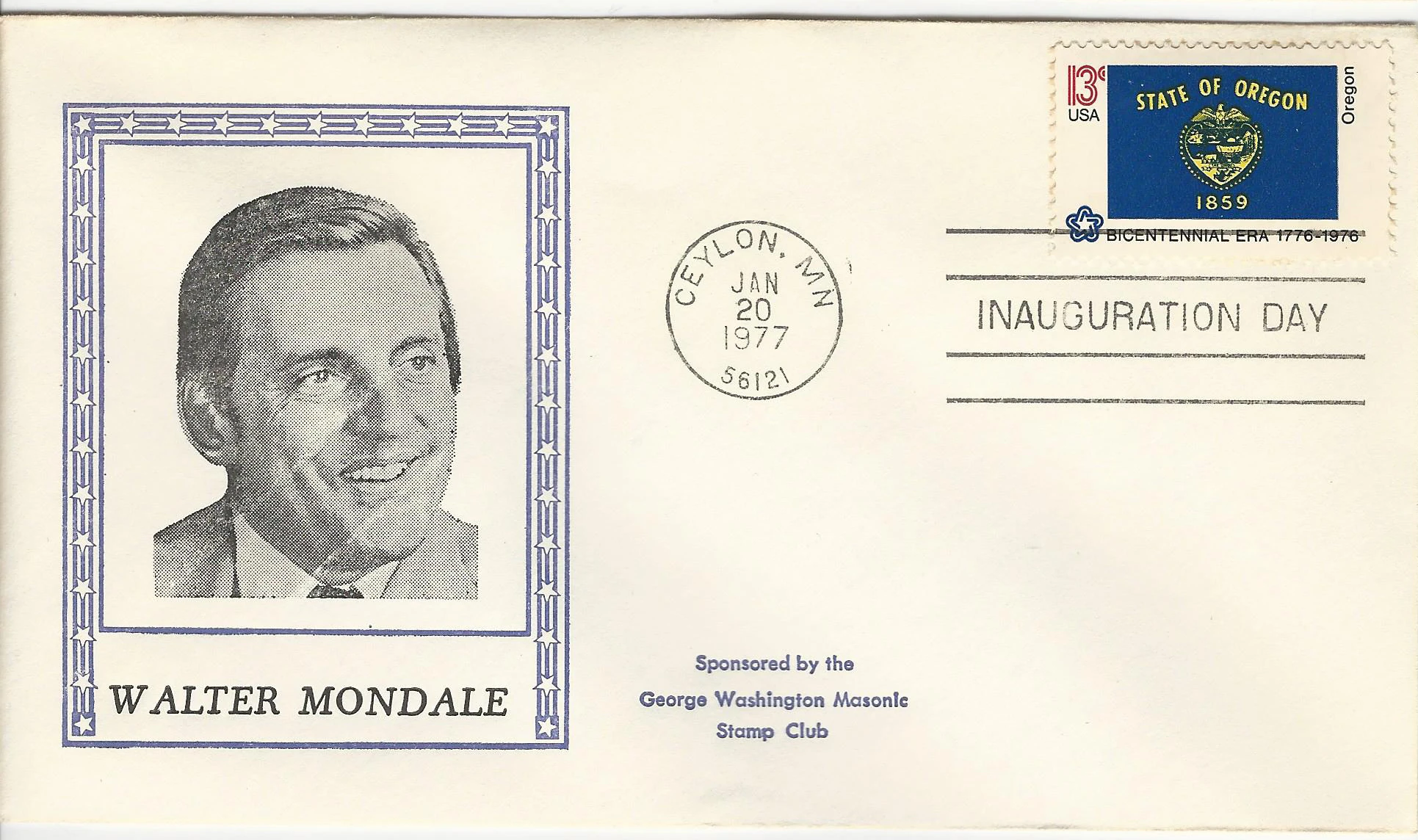 Inauguration VP Walter Mondale Postmark #1: Washington, DC&hellip;